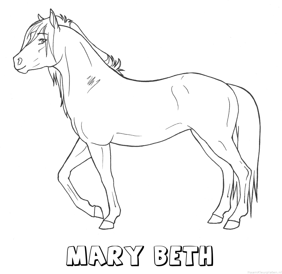 Mary beth paard kleurplaat